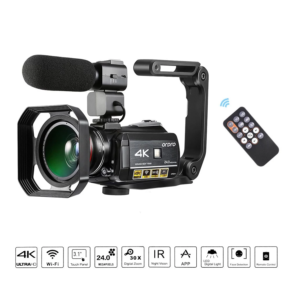 ORDRO AC3 4K WiFi Digital Video Camera Camcorder